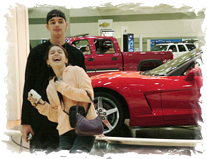 Miquel & Laura and corvette